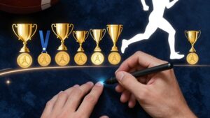 Руки писателя создают кинематографичную линию достижений, помогая написать некролог чемпиону по трендам 2026 года